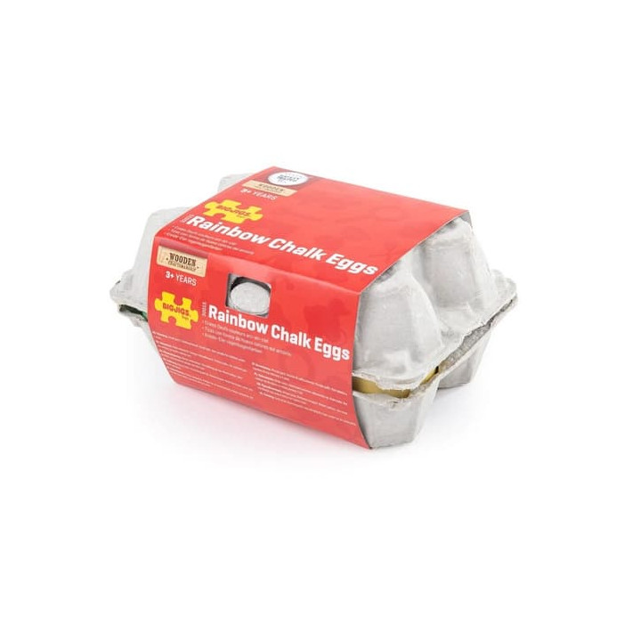 Bigjigs Toys Sada barevných kříd ve tvaru vejce 6 ks