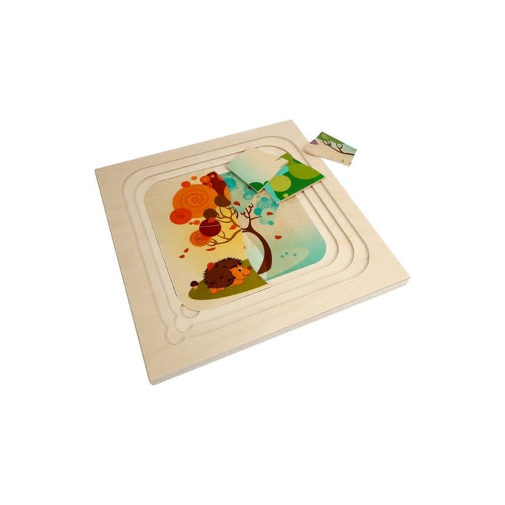 Hess Dřevěné puzzle roční období