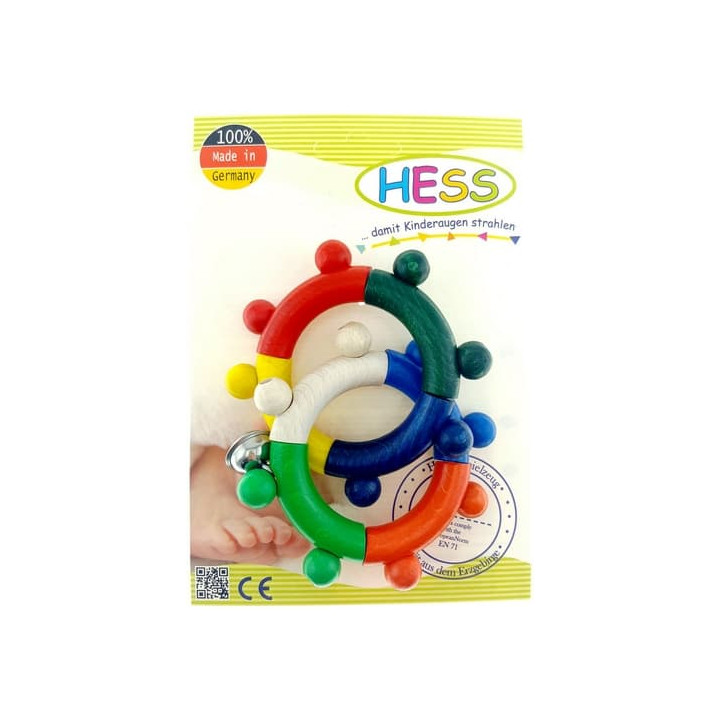 Hess Chrastítko dva kroužky barevné