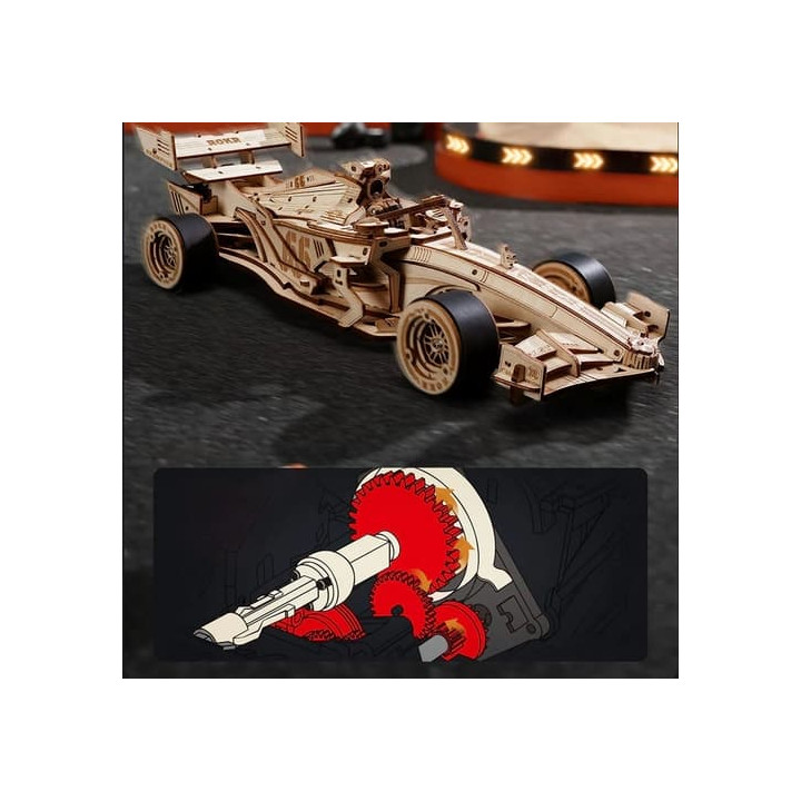 RoboTime 3D dřevěná skládačka Závodní auto
