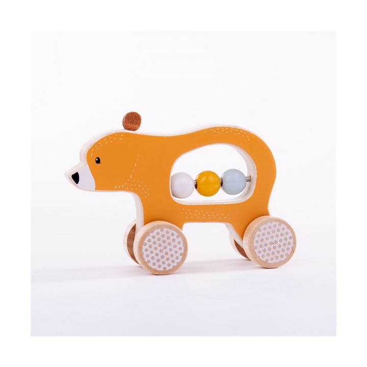 Bigjigs Toys Medvídek na kolečkách