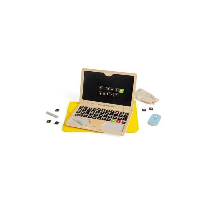 Bigjigs Toys Dřevěný magnetický notebook
