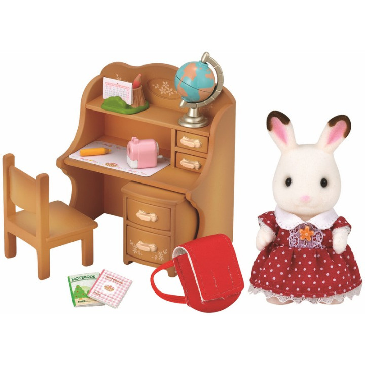 Sylvanian Families - Sestra u psacího stolu se židlí