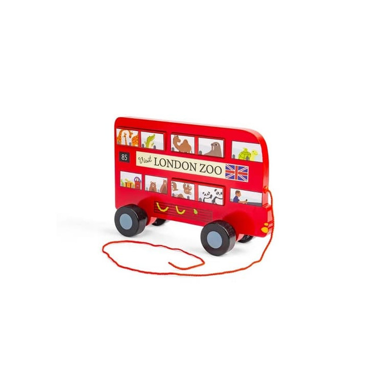 Bigjigs Toys Tahací hračka Londýnský autobus