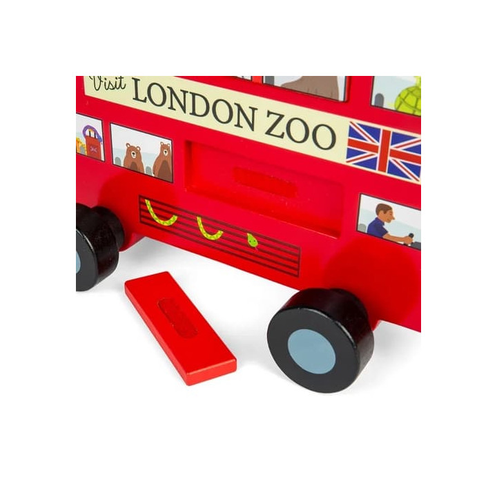 Bigjigs Toys Tahací hračka Londýnský autobus