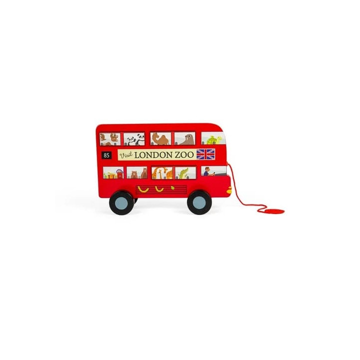 Bigjigs Toys Tahací hračka Londýnský autobus