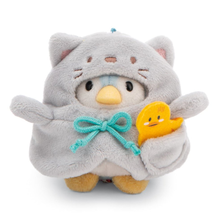 NICI plyš MyMochi Tučňák Waddle 8cm v kostýmu kočičky a kačenkou,set dárkové balení 8,5x6,5x10cm