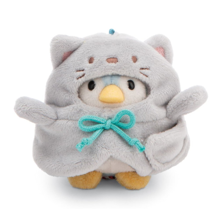 NICI plyš MyMochi Tučňák Waddle 8cm v kostýmu kočičky a kačenkou,set dárkové balení 8,5x6,5x10cm
