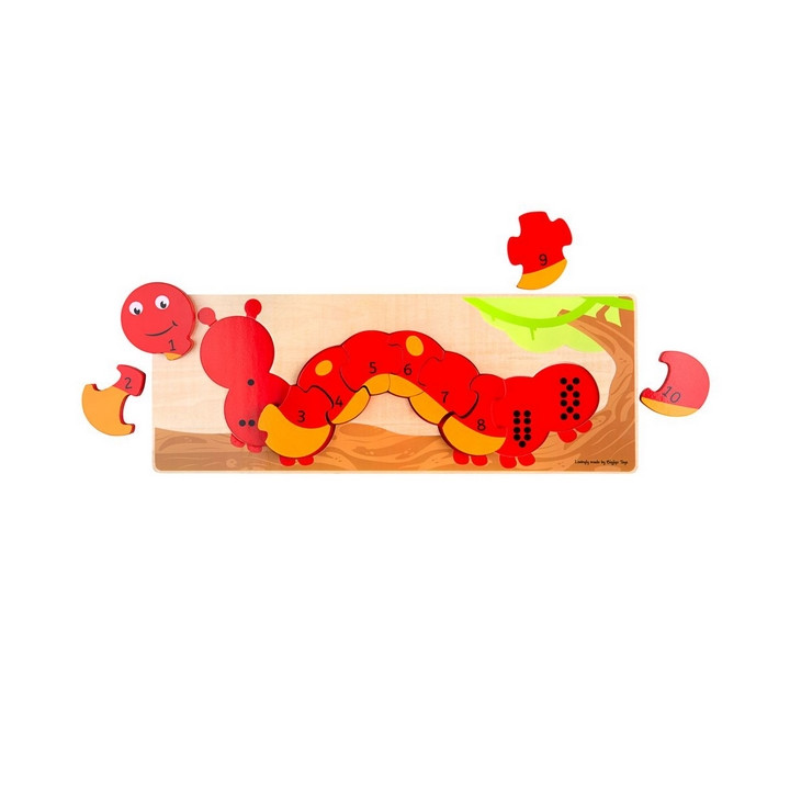 Bigjigs Toys Počítací puzzle housenka