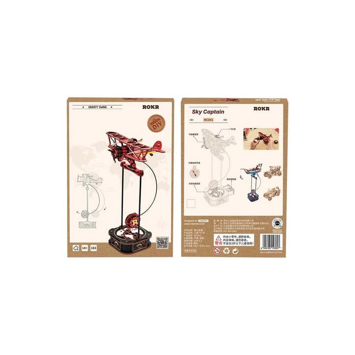 RoboTime 3D mechanická skládačka Dvojplošník s kyvadlem