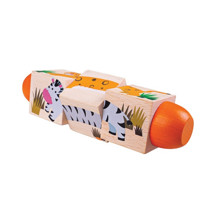 Bigjigs Toys Motorický válec život v džungli