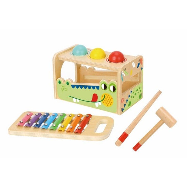 2Kids Toys Zatloukačka a xylofon Krokodýl