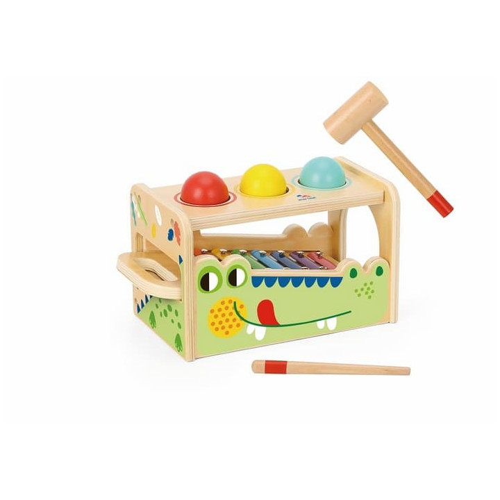 2Kids Toys Zatloukačka a xylofon Krokodýl