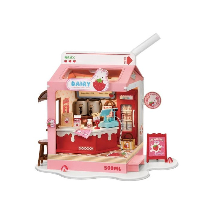 RoboTime miniatura domečku Mléčný bar Strawberry