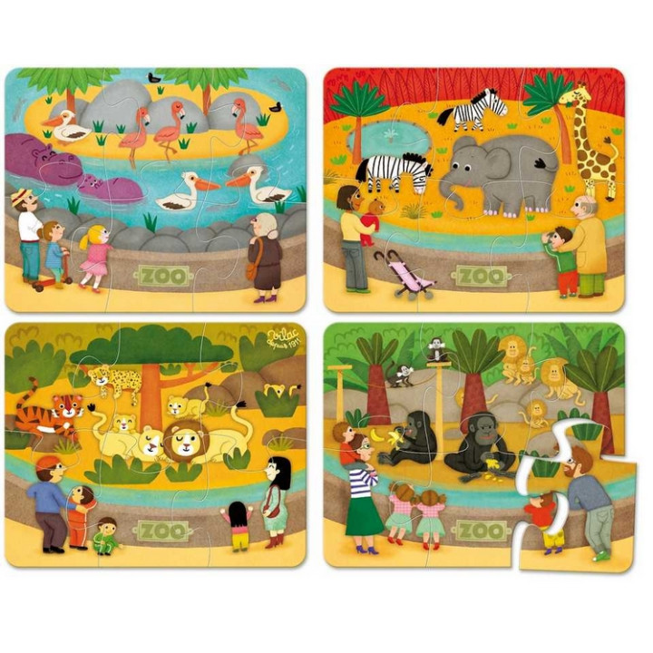Vilac Dřevěné puzzle Zoo