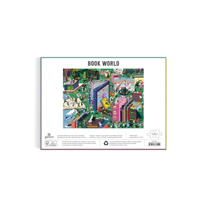 Galison Puzzle Knižní svět 1000 dílků