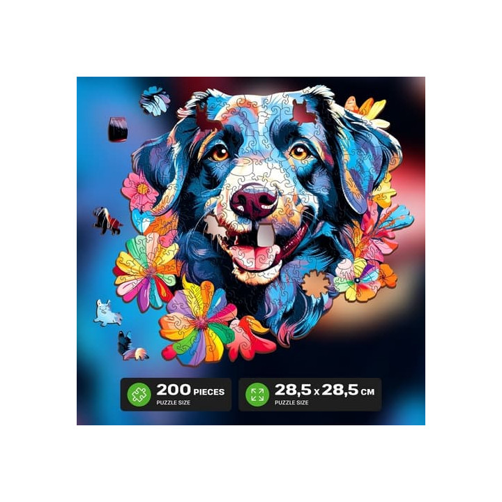 EscapeWelt Dřevěné puzzle Pes 200 dílků
