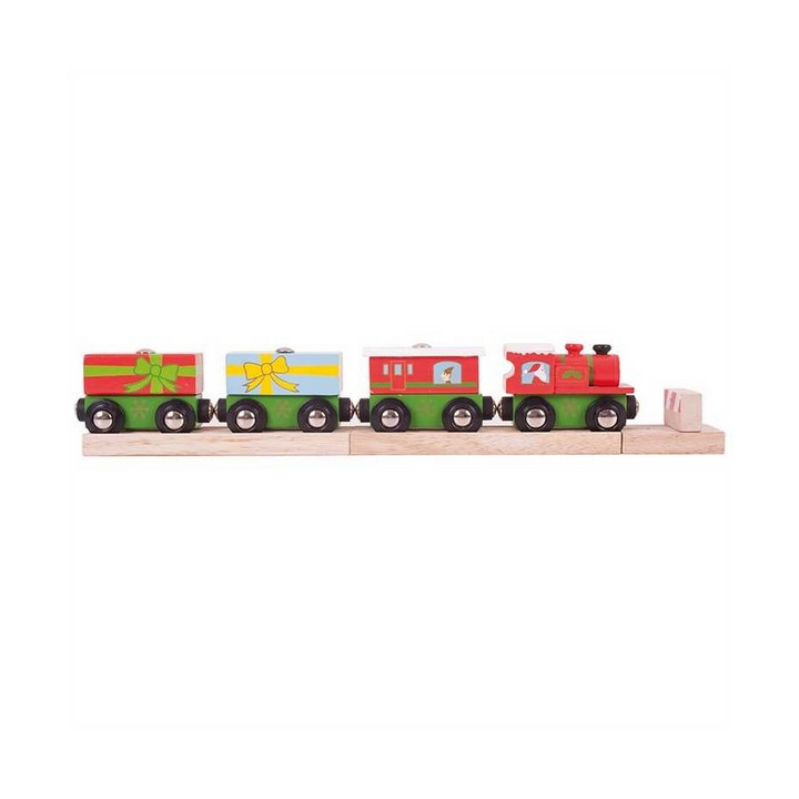 Bigjigs Rail Vánoční vláček + 3 koleje