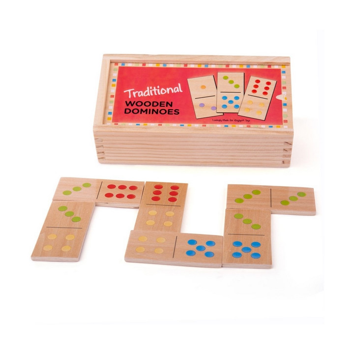 Bigjigs Toys Dřevěné domino klasické
