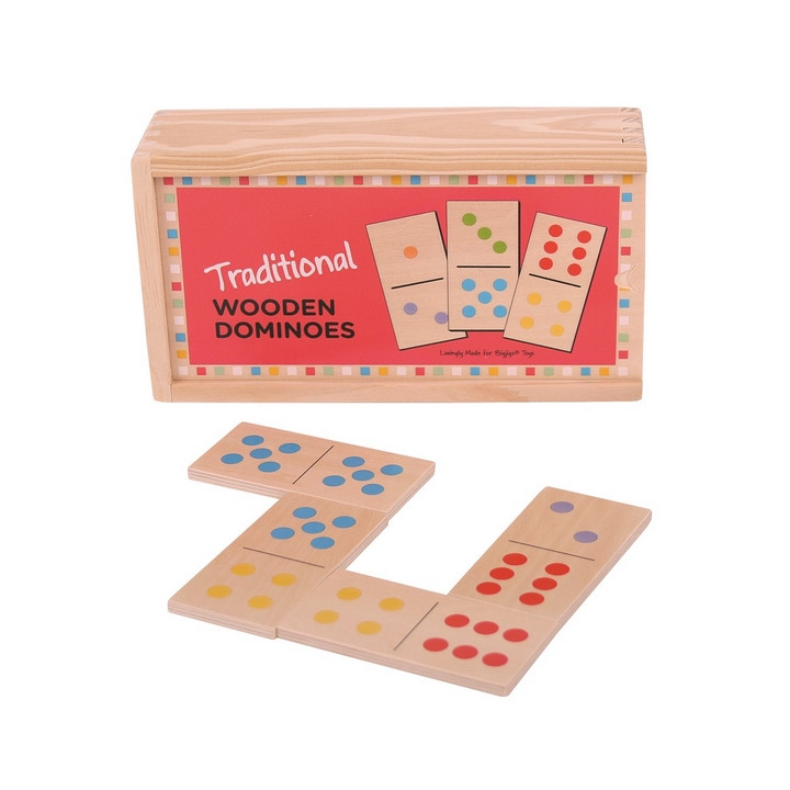 Bigjigs Toys Dřevěné domino klasické