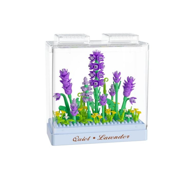 Stavebnice mini KOCO Levandule plast 239ks v krabičce 11x12x5cm
