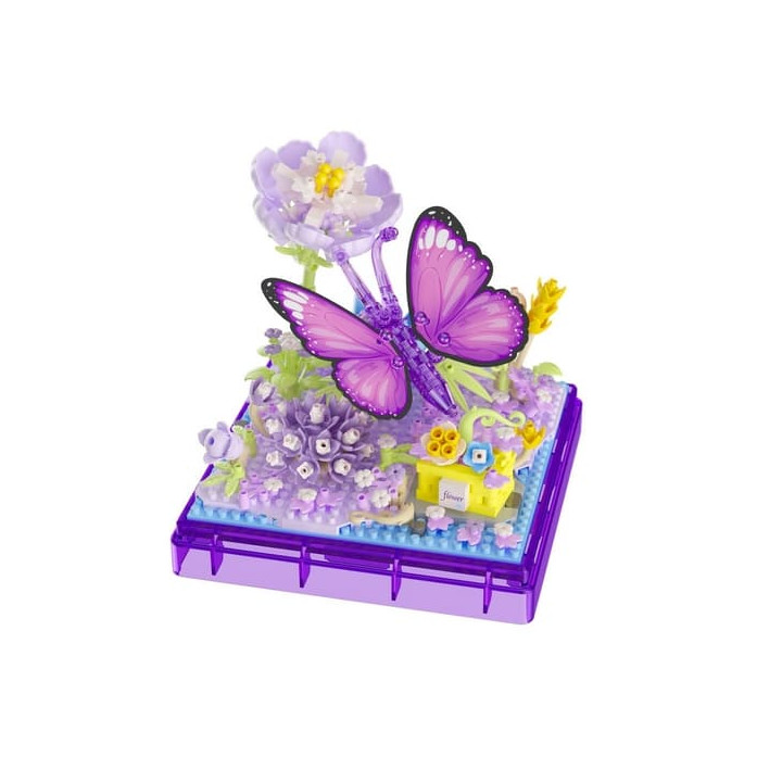 Stavebnice mini KOCO Motýlek plast 471ks v krabičce 11x12x11cm