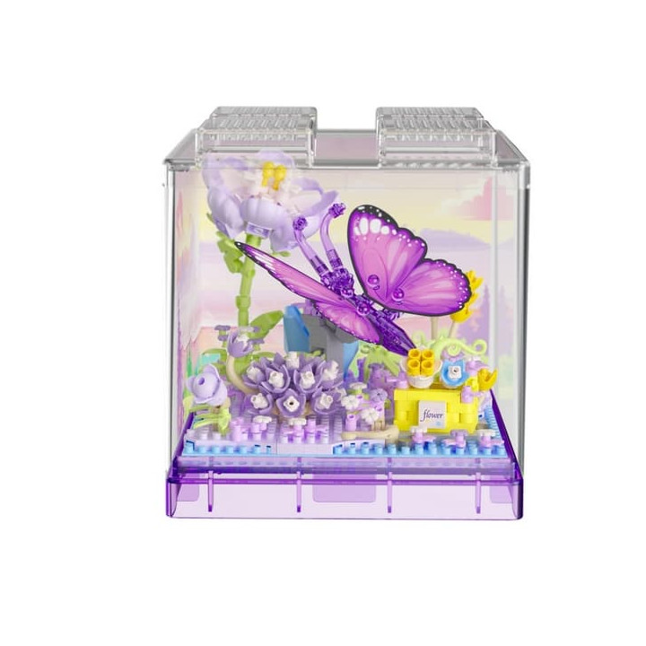 Stavebnice mini KOCO Motýlek plast 471ks v krabičce 11x12x11cm