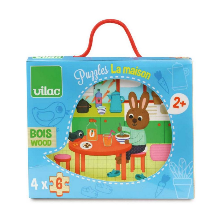 Vilac Dřevěné puzzle Dům