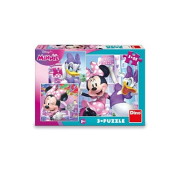 Puzzle Minnie a Daisy 3x55 dílků