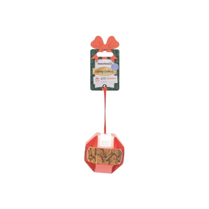 Beeztees XMAS BALL Pamlsky pro kočky Catnip-kuře-tuňák 8,5x8cm