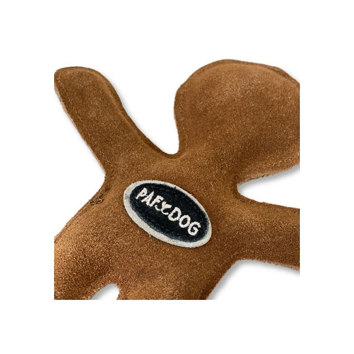 PafDog Pan Perníček Hračka pro psy z kůže a juty 25,5cm