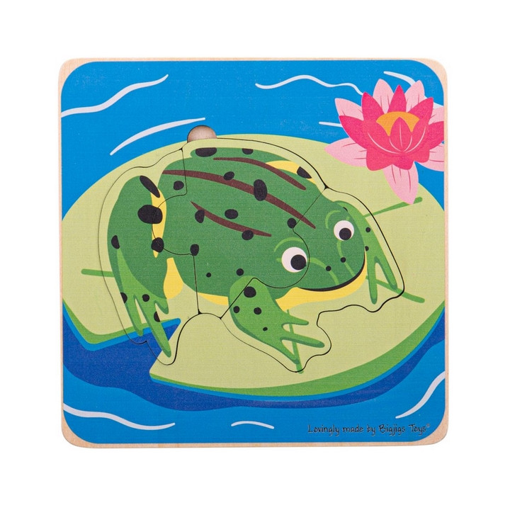 Bigjigs Toys Vkládací puzzle životní cykly žáby