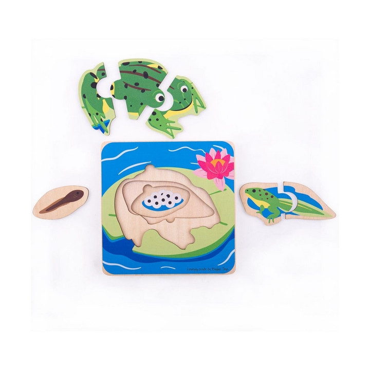Bigjigs Toys Vkládací puzzle životní cykly žáby