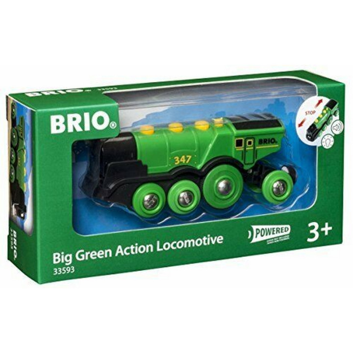 Brio 33593 Mohutná elektrická zelená lokomotiva se světly
