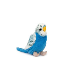 Andulka vlnkovaná plyš 13cm modrá