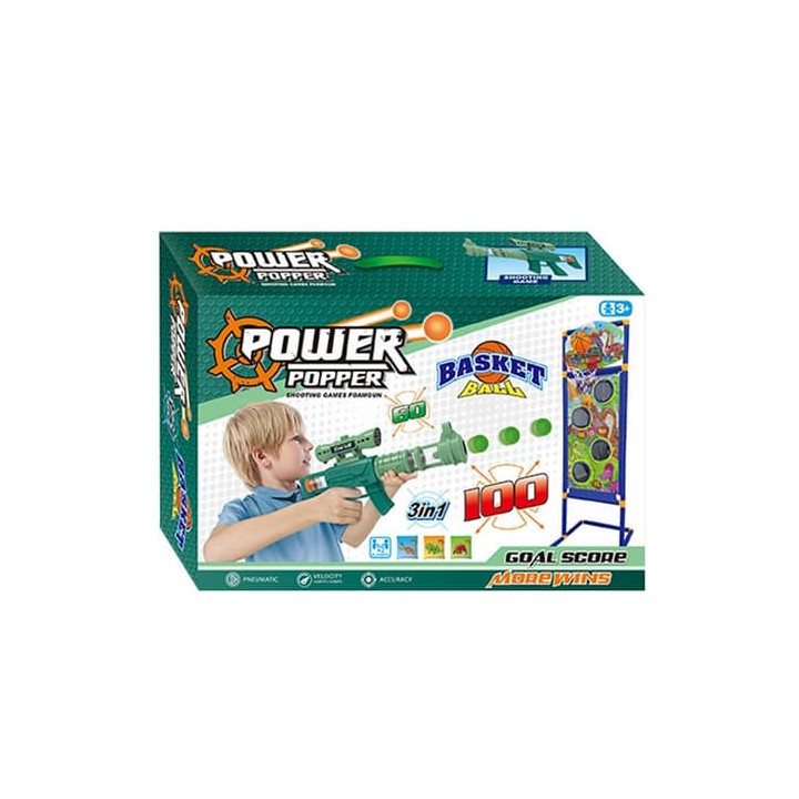 Terč a pistole na pěnové míčky