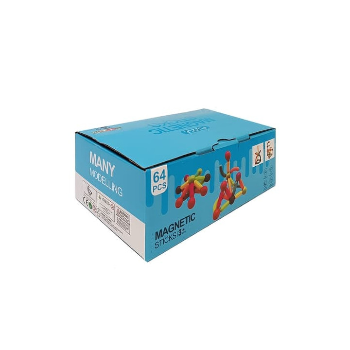 Magnetická stavebnice 64 ks