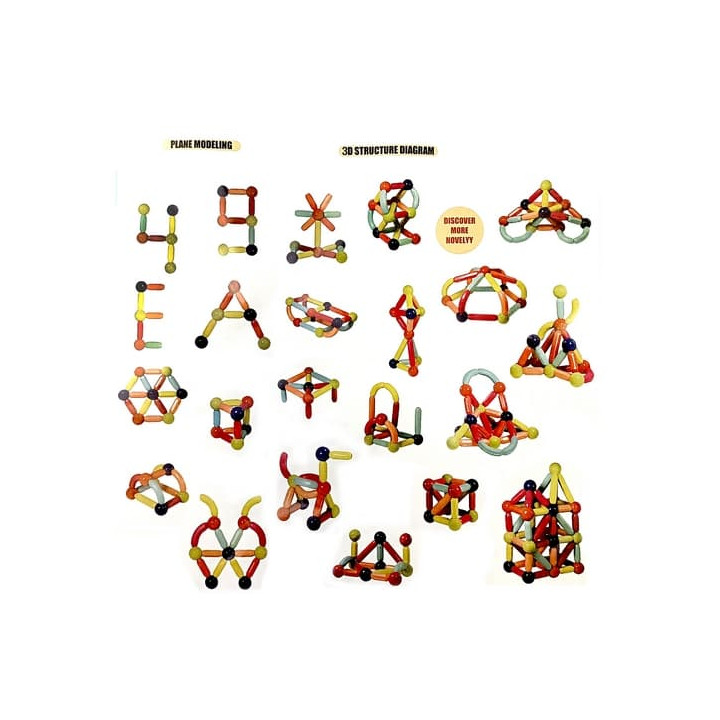 Magnetická stavebnice 64 ks