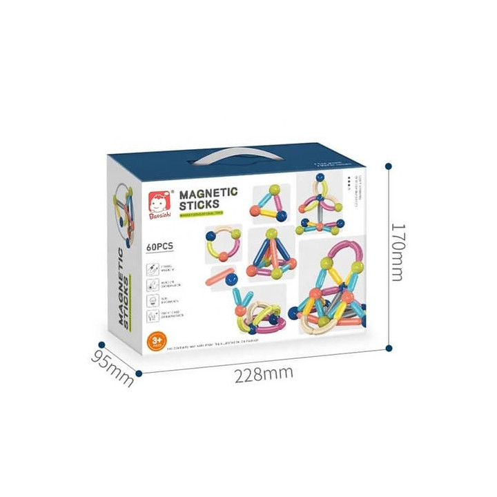 Magnetická stavebnice 60 ks