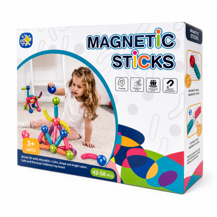 Magnetická stavebnice 42 ks