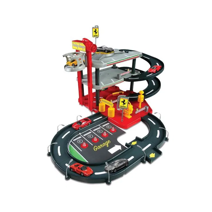 Bburago 1:43 Ferrari Race & Play garáž+2auta