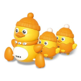 Chodící kačenka s mláďaty