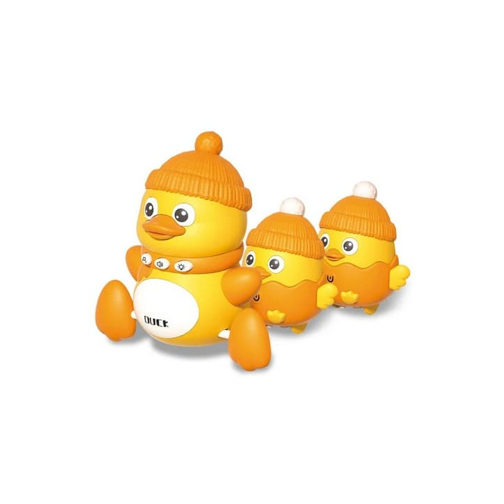 Chodící kačenka s mláďaty