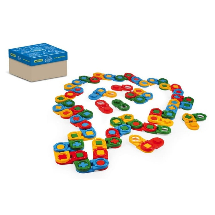Plastová stavebnice domino Wader 64 ks