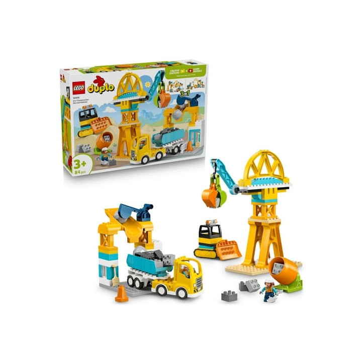 Lego Duplo 10476 Staveniště a vozidla 3 v 1