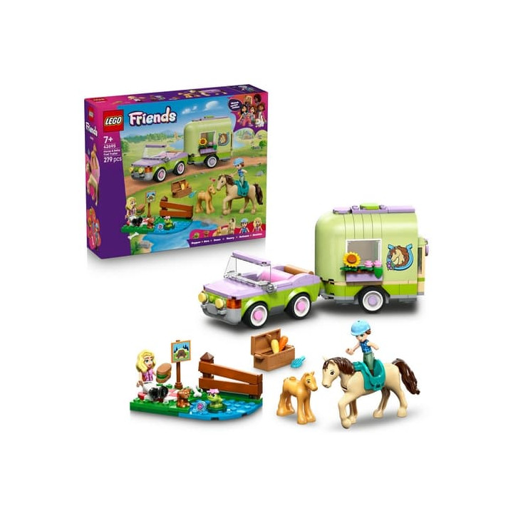 Lego Friends 42695 Přívěs s koněm a hříbětem