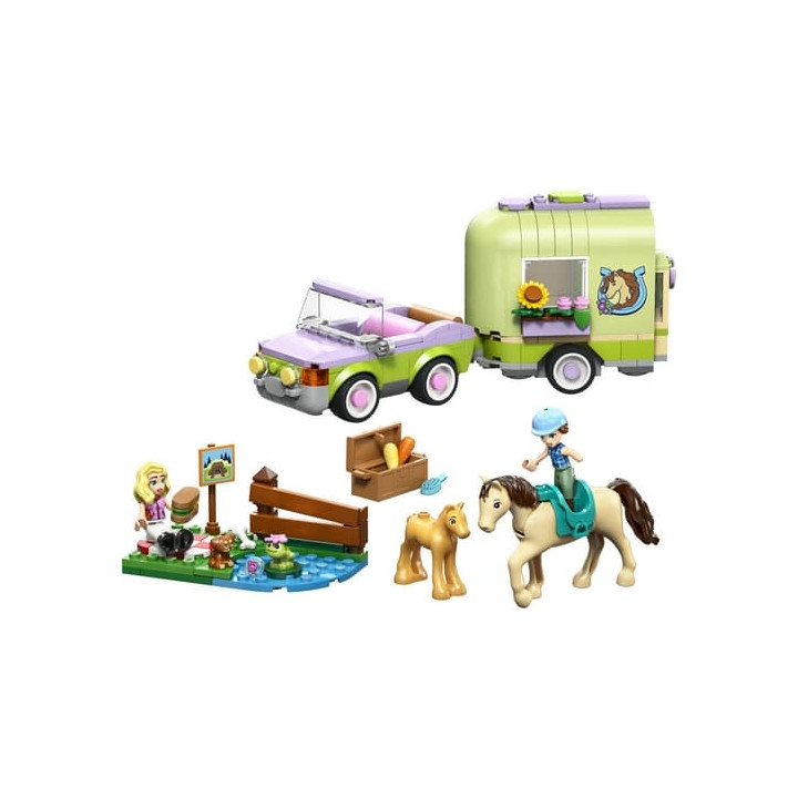 Lego Friends 42695 Přívěs s koněm a hříbětem