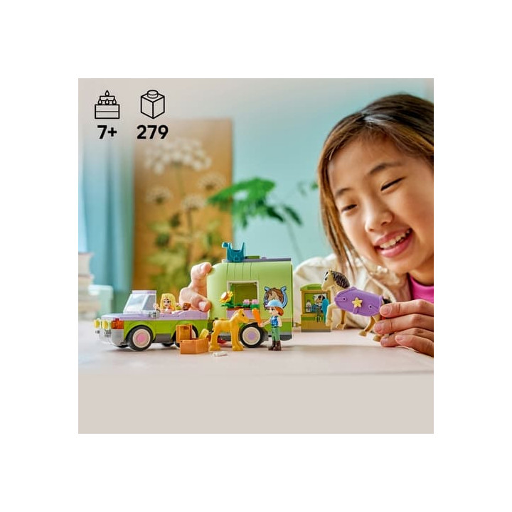 Lego Friends 42695 Přívěs s koněm a hříbětem