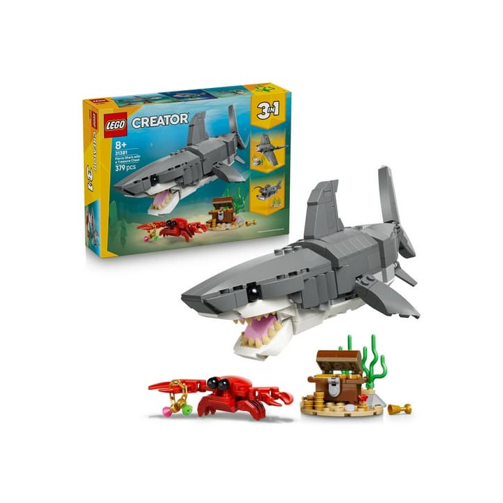LEGO® Creator 31381 Divoký žralok a truhla s pokladem