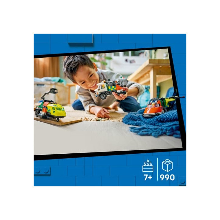 LEGO® CITY 60505 Remix: Letadlo, servisní vůz a vznášedlo